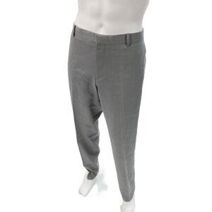 Theory Mens Dress Pants Gray Button Classic 33 Inseam Size 38